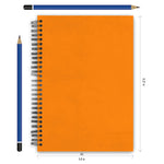 Vivid Orange Colored Ruled A5 Wiro Bound Notebook