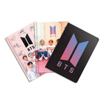 BTS - Pack of 3 Designed A5 Binded Notebooks