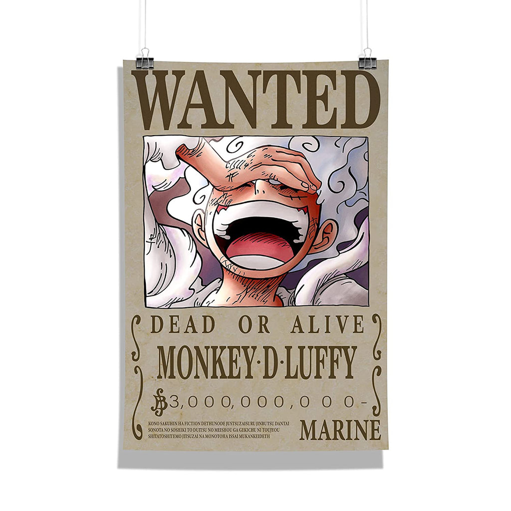One Piece - New 3B. wanted Monkey D luffy Design Wall Poster