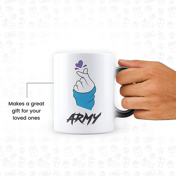 Custom Color-changing Mug, Heat-activated Magic Mug, Gift for Army and  K-pop Fan, Customized Army Gift 1705 